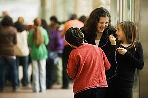 Students playing around