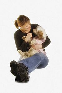 Girl with her dog
