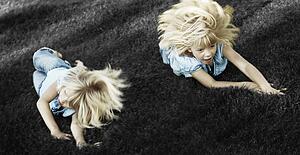 Two girls playing