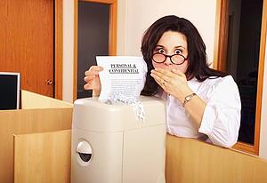 Shocked secretary