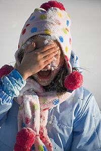 Snow in the face