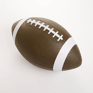 American football on white background.