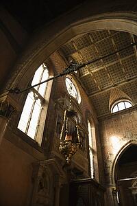 Interior of church in Venice, Italy.
