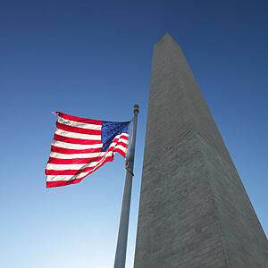 Washington Monument in Washington, D. C., USA.
