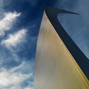 Spire of Air Force Memorial in Arlington, Virginia, USA.