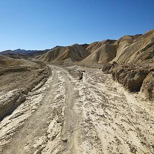 Dirt road through Death Valley National Park.