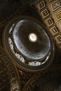 Interior of St. Peter's Basilica in Rome, Italy.
