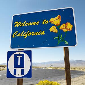 Welcome to California sign