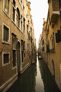 Canal in residential Venice, Italy.