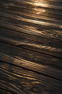 Sunset reflected on wood.