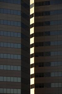 Side of urban building.