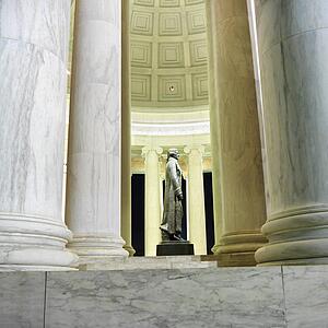 Jefferson Memorial at night in Washington D. C. USA