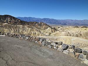 Road overlook of landscape in Death Valley National Park. 