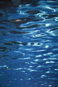 Blue rippled water.
