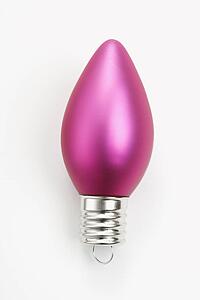 Still life of pink Christmas ornament.
