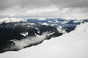 Ski resort mountain with snow.