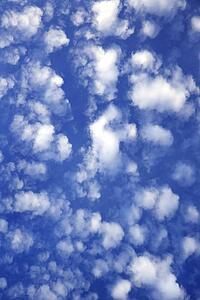 Blue sky with clouds.