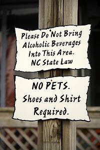 Guidelines on post at Bald Head Island in North Carolina