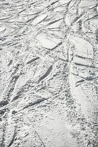 Ski tracks in snow