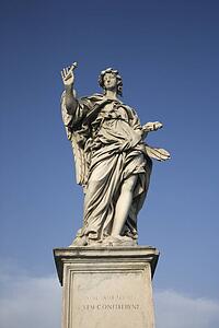 Angel sculpture from Ponte Sant'Angelo bridge in Rome, Italy.