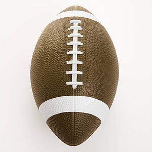 American football on white background.
