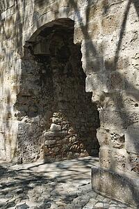 Arched doorway in Lisbon, Portugal.