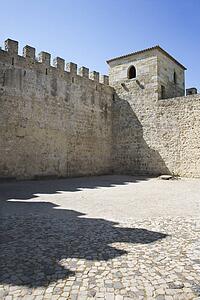 Castle structure in Lisbon, Portugal.
