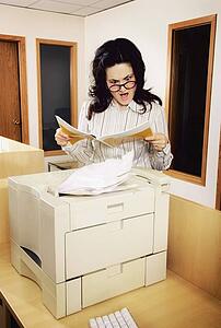 Woman reading instructions