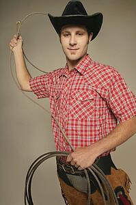 Man wearing western clothing