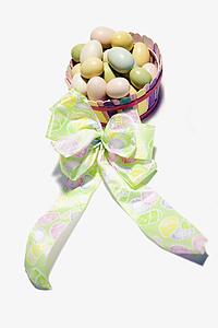 Easter eggs in a basket