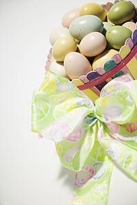 Easter eggs in a basket