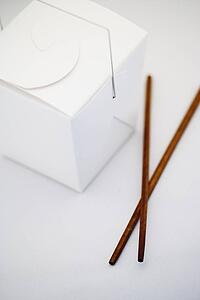 Take-out box and chopsticks