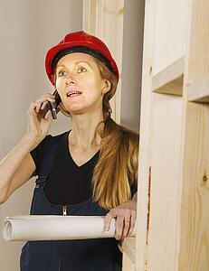 Tradeswoman at work