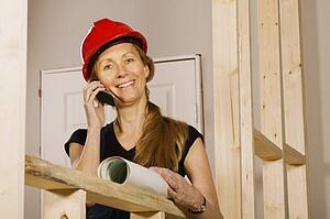 Tradeswoman at work