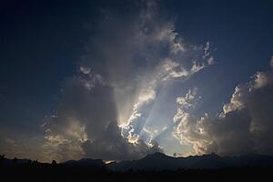 Scenic sunset clouds