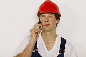 Worker on the phone