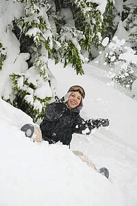 Having fun in the snow
