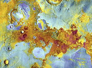 Aerial view of Mars