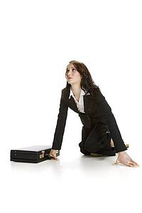 Businesswoman on the floor