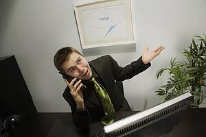 Businessman talking on the phone