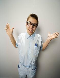 Man wearing glasses