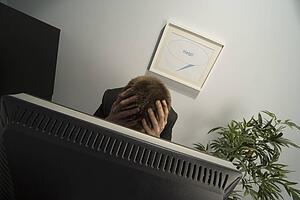 Frustrated businessman