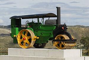 Old fashioned steamroller in Andalucia, Spain