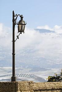 Lamppost on the Puente Nuevo in Málaga, Spain