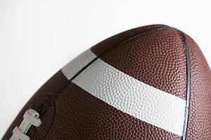 Close-up of an American/Canadian football