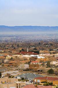 High angle view of a residential area