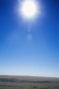 Bright Sun over a landscape
