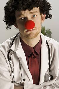 Sad clown doctor