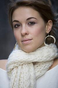 Woman wearing a scarf