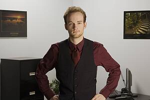 Man in office